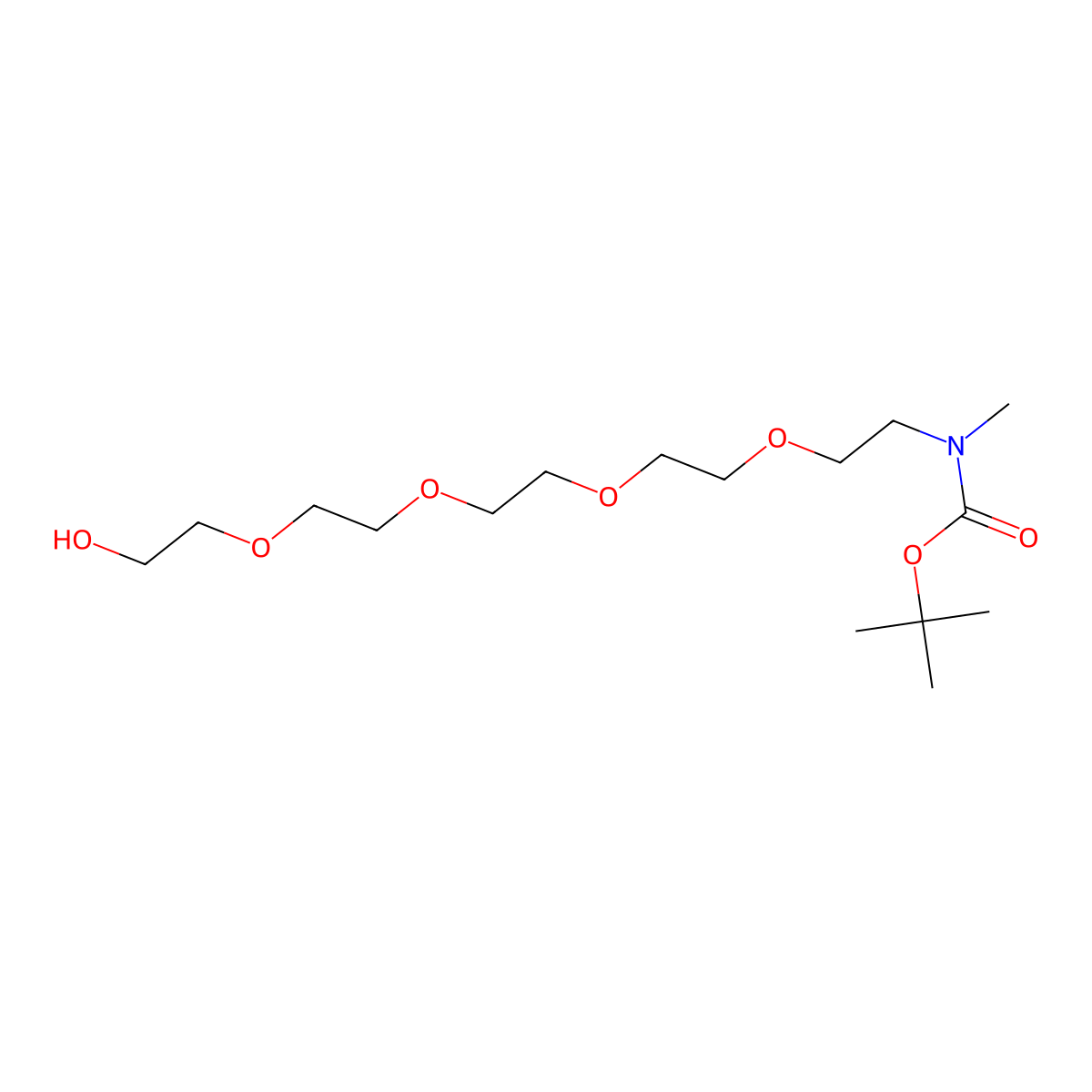 Boc-MeN-PEG5-OH molecular structure, CAS 2357105-78-1