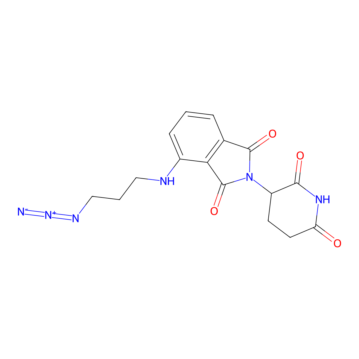 Pomalidomide 4'-alkylC3-azide molecular structure, CAS 2357108-05-3