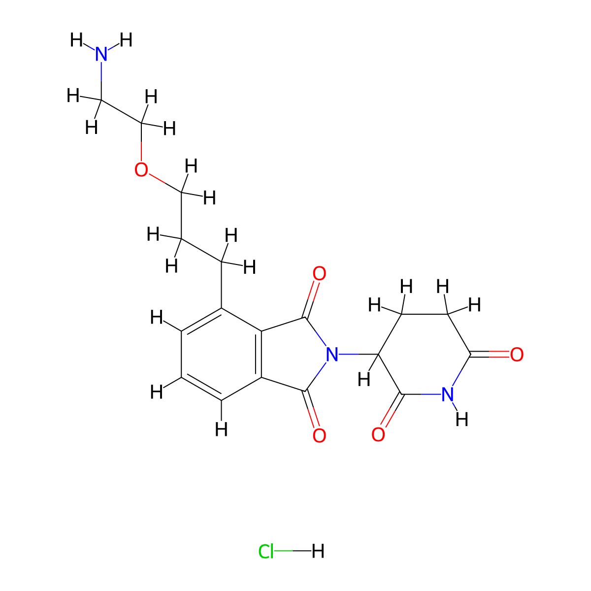 Thalidomide-C3-O-C2-amine HCl molecular structure, CAS 2357109-64-7