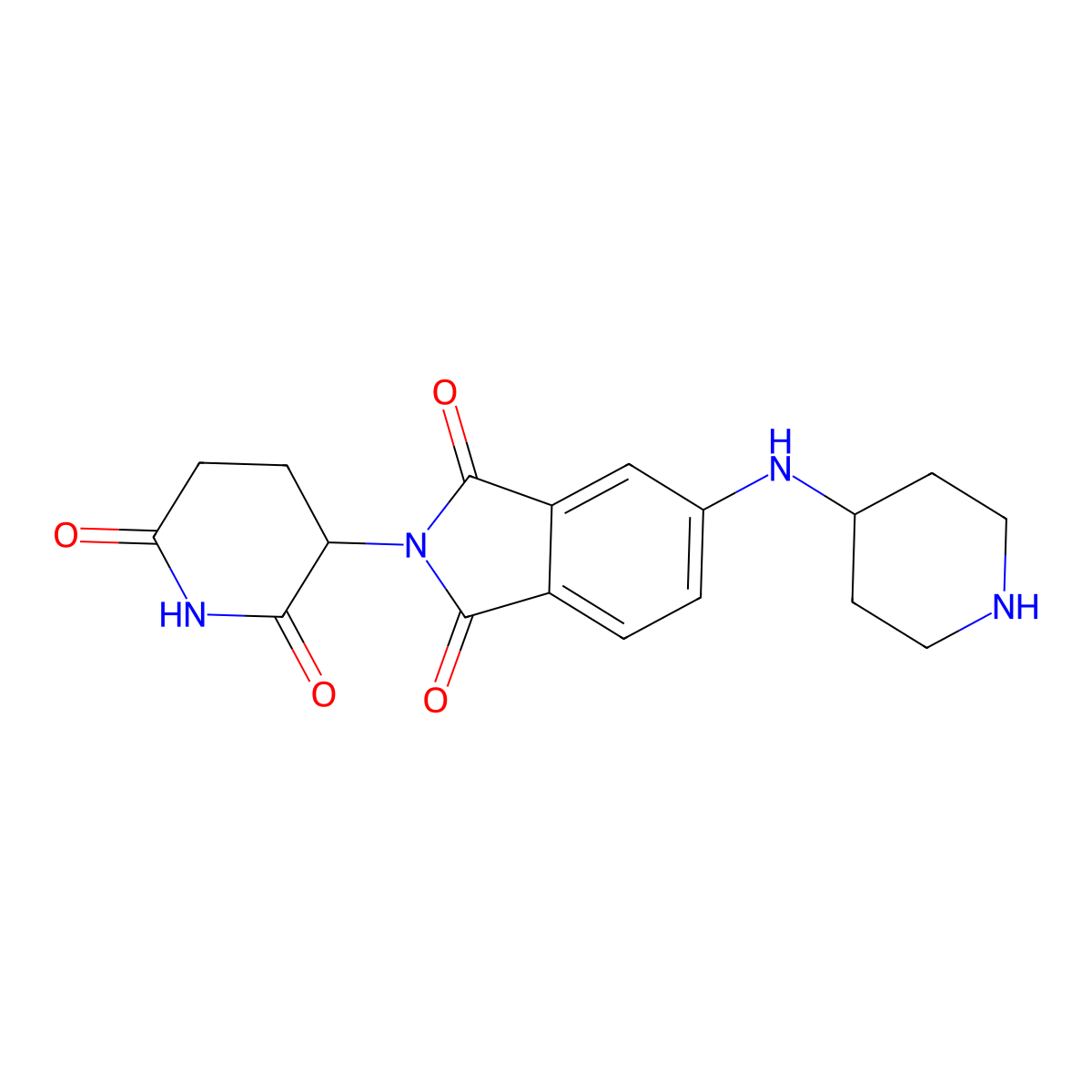 2-(2,6-dioxopiperidin-3-yl)-5-[(piperidin-4-yl)amino]-2,3-dihydro-1H-isoindole-1,3-dione molecular structure, CAS 2357110-06-4
