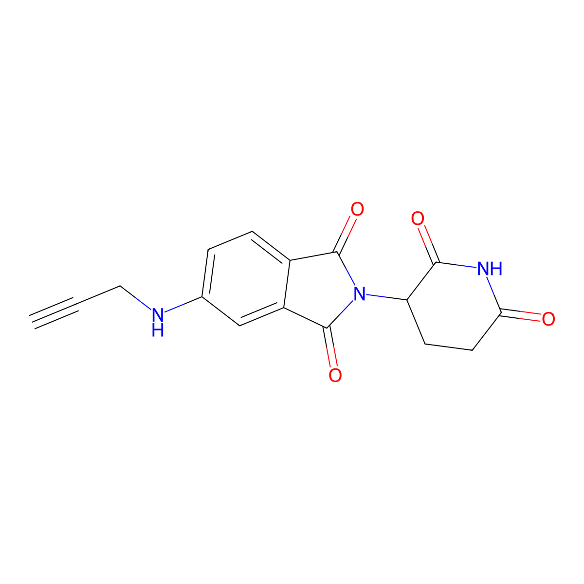 2-(2,6-Dioxopiperidin-3-yl)-5-(prop-2-yn-1-ylamino)isoindoline-1,3-dione molecular structure, CAS 2357110-24-6