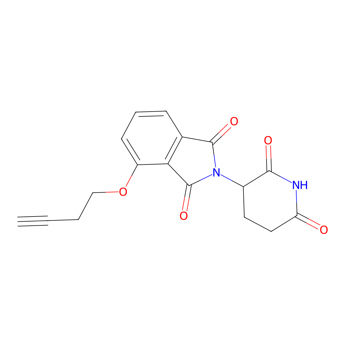4-(But-3-yn-1-yloxy)-2-(2,6-dioxopiperidin-3-yl)isoindoline-1,3-dione molecular structure, CAS 2357110-34-8