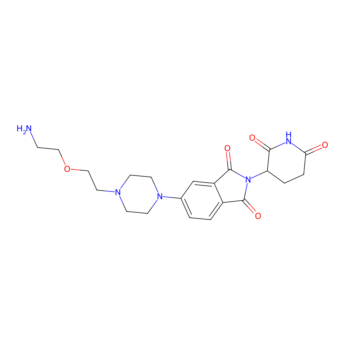Thalidomide-Piperazine-PEG1-NH2 molecular structure, CAS 2357111-29-4