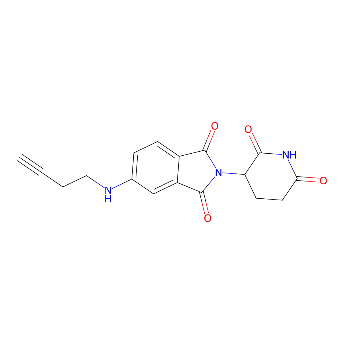 5-(But-3-ynylamino)-2-(2,6-dioxo-3-piperidyl)isoindoline-1,3-dione molecular structure, CAS 2357113-11-0