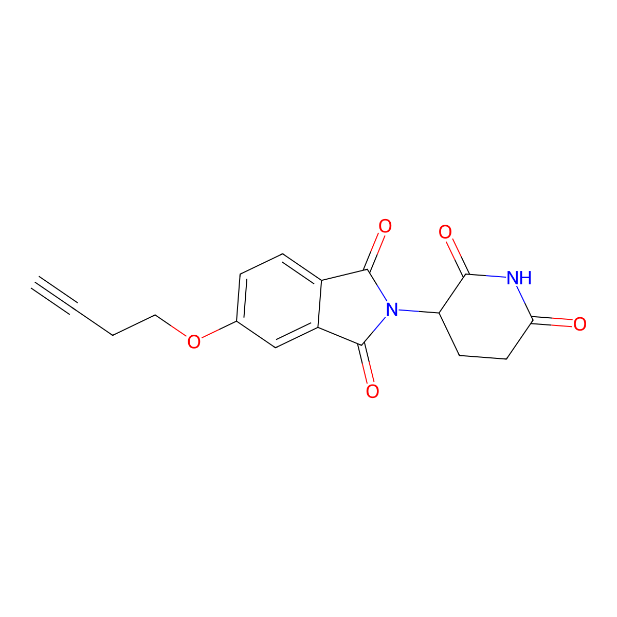 5-But-3-ynoxy-2-(2,6-dioxo-3-piperidyl)isoindoline-1,3-dione molecular structure, CAS 2357113-17-6