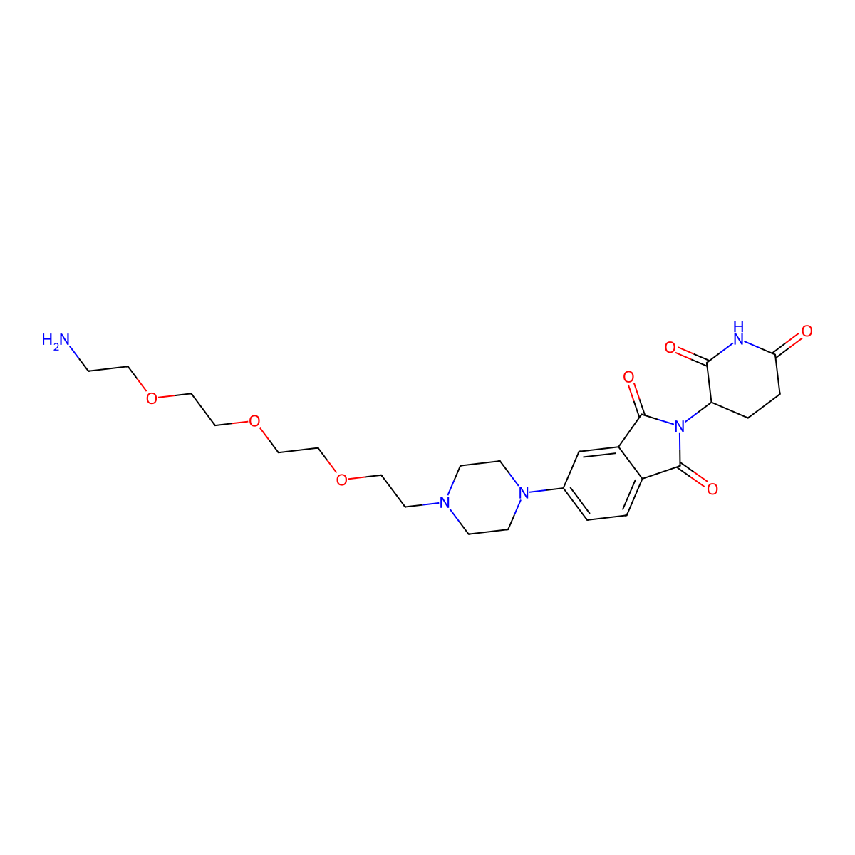 Thalidomide-Piperazine-PEG3-NH2 molecular structure, CAS 2357113-68-7