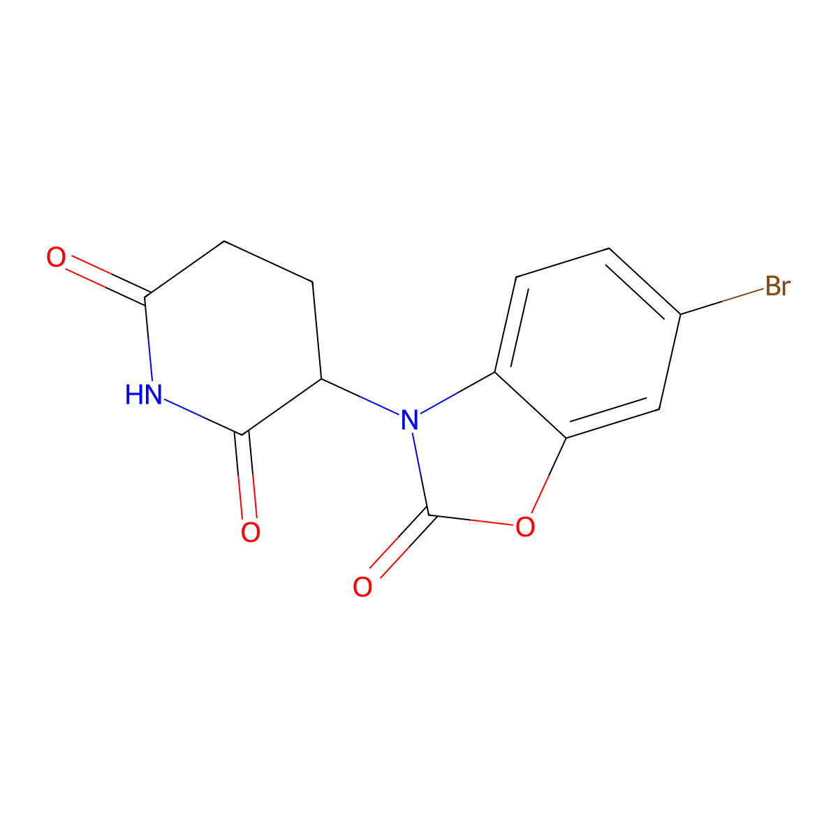 3-(6-Bromo-2-oxobenzo[d]oxazol-3(2H)-yl)piperidine-2,6-dione molecular structure, CAS 2357114-20-4