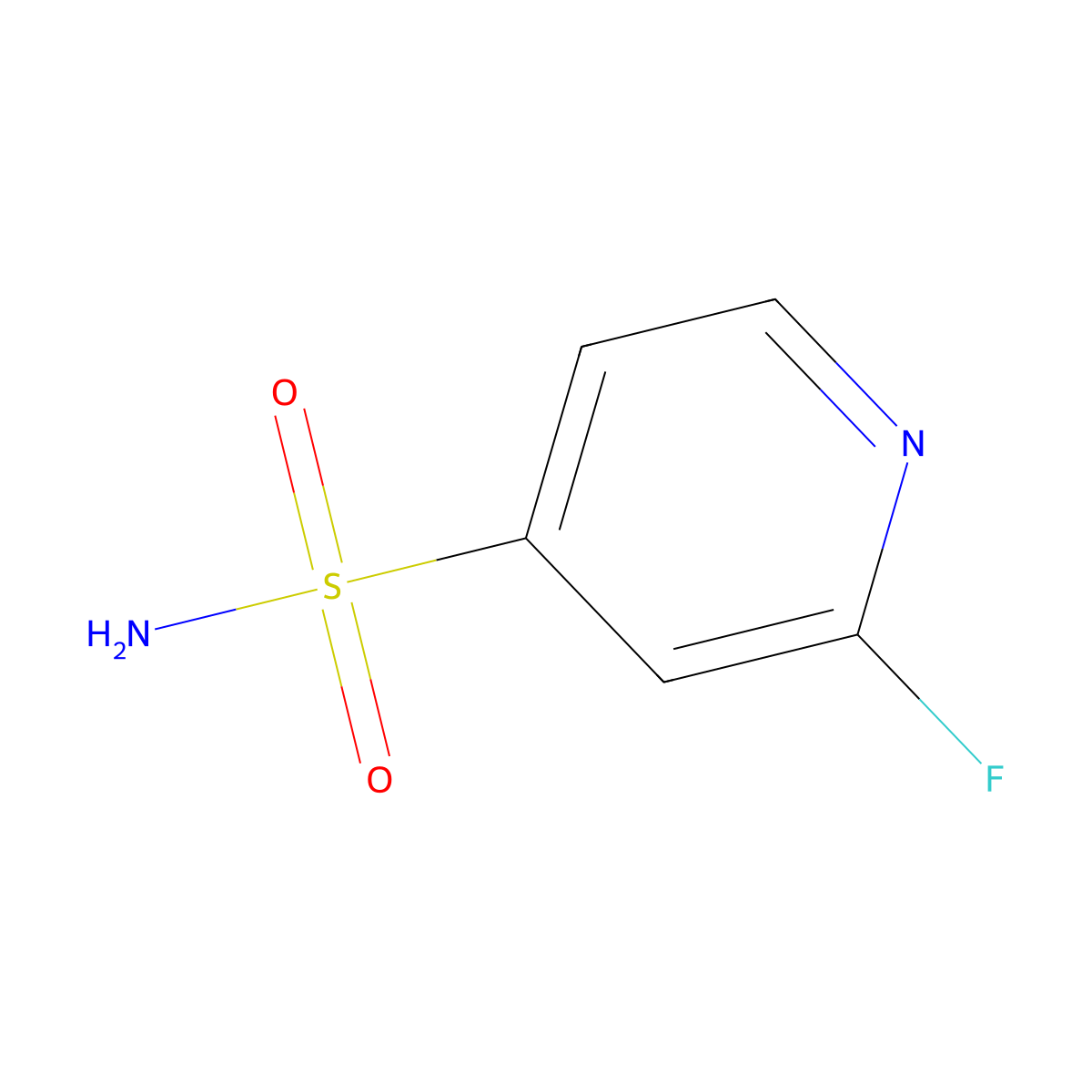 2-Fluoropyridine-4-sulfonamide molecular structure, CAS 2357160-67-7