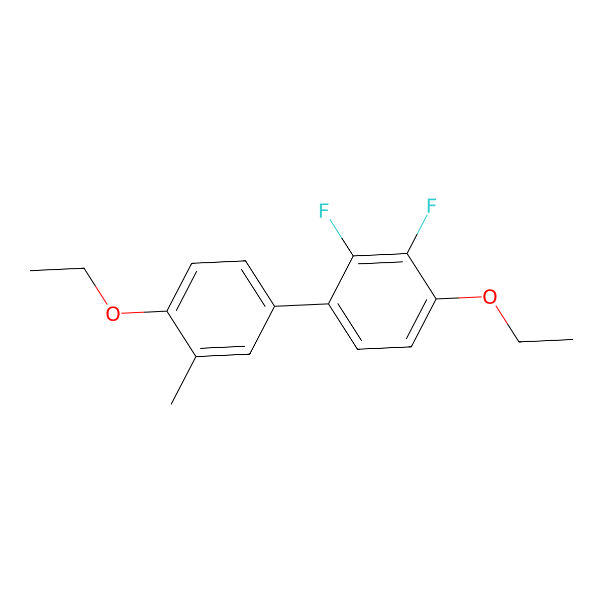 4,4'-Diethoxy-2,3-difluoro-3'-methyl-1,1'-biphenyl molecular structure, CAS 2357179-65-6
