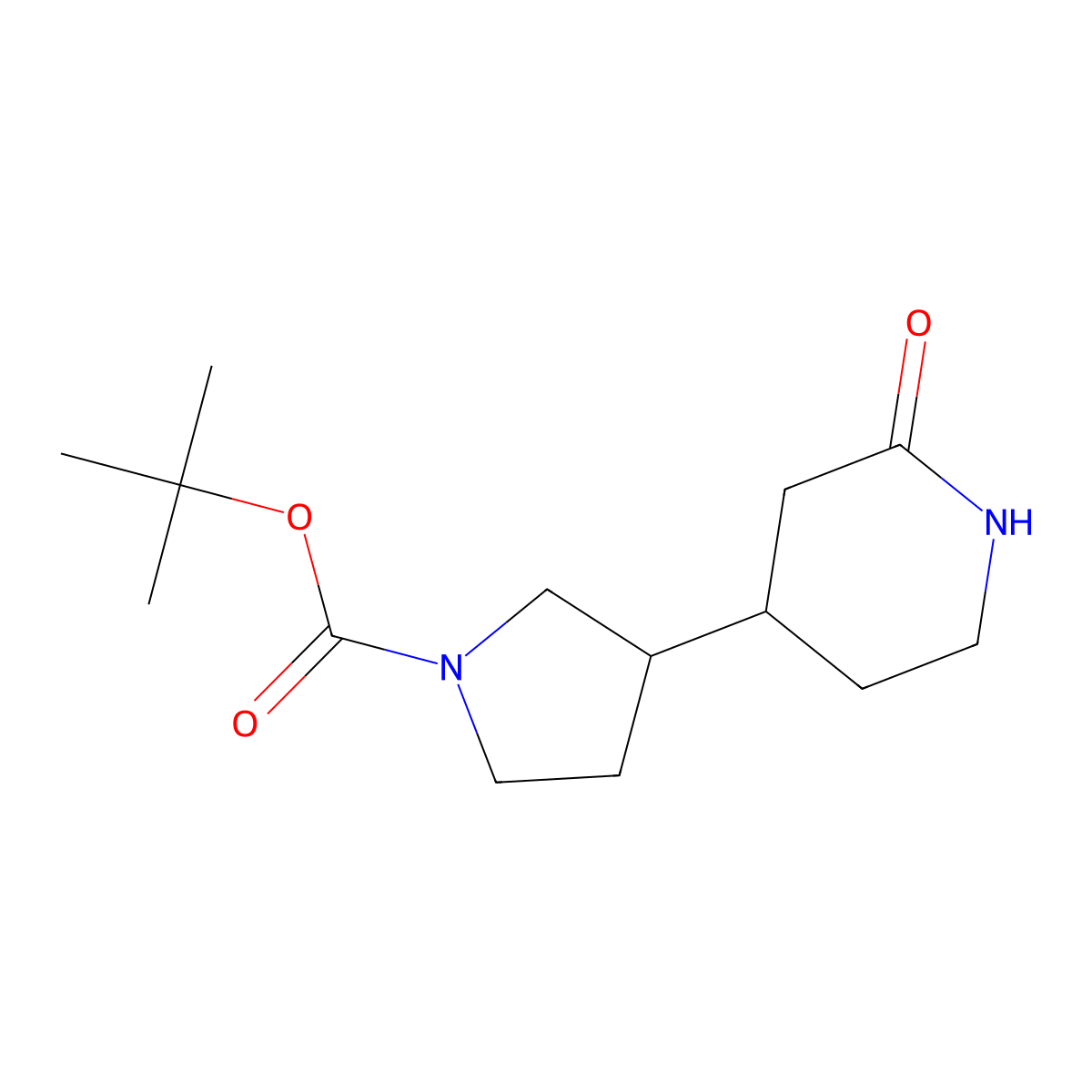 tert-Butyl 3-(2-oxopiperidin-4-yl)pyrrolidine-1-carboxylate molecular structure, CAS 2357212-73-6