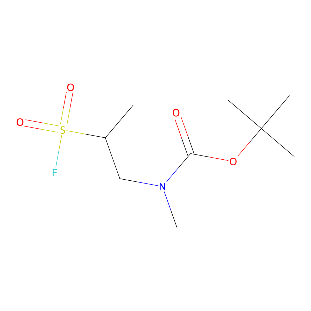 tert-butyl N-[2-(fluorosulfonyl)propyl]-N-methylcarbamate molecular structure, CAS 2357219-71-5