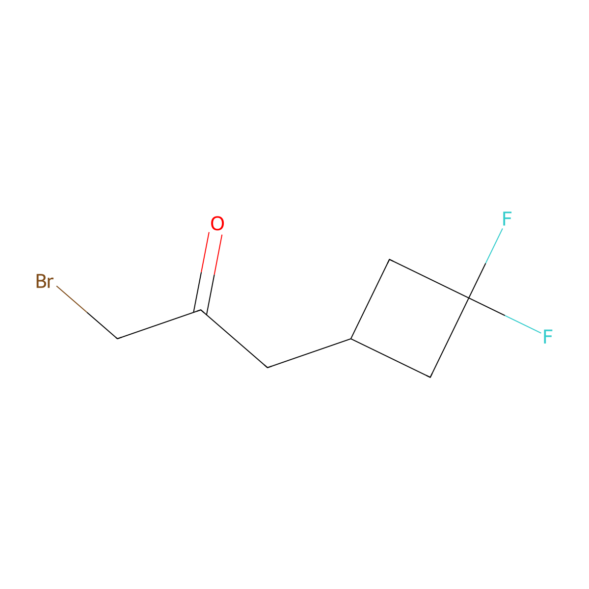 1-Bromo-3-(3,3-difluorocyclobutyl)propan-2-one molecular structure, CAS 2357253-88-2