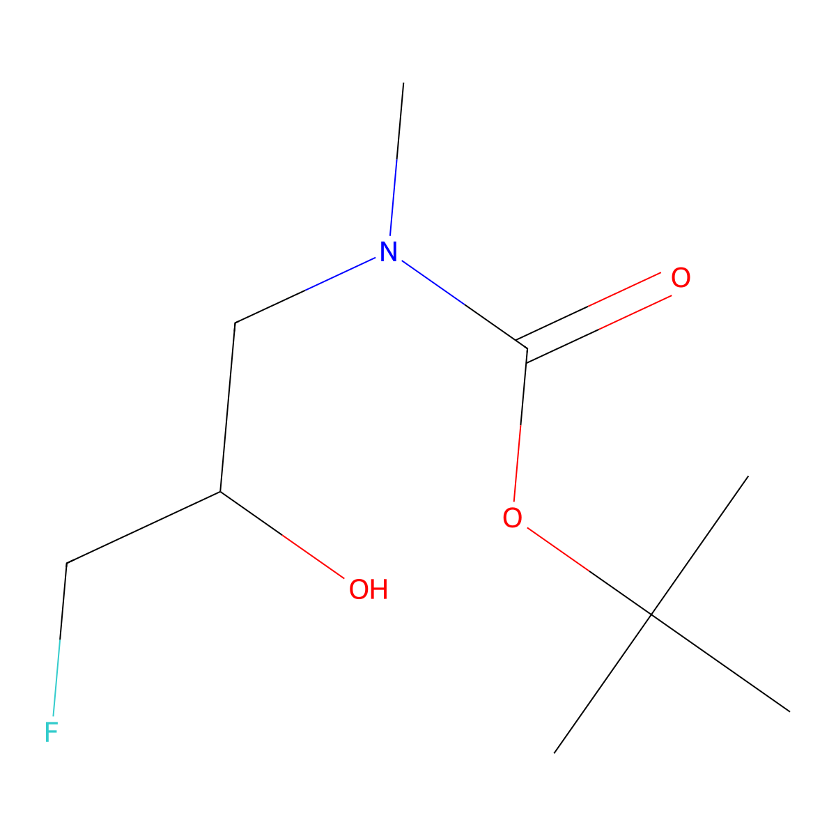 tert-butyl N-(3-fluoro-2-hydroxypropyl)-N-methylcarbamate molecular structure, CAS 2357389-95-6