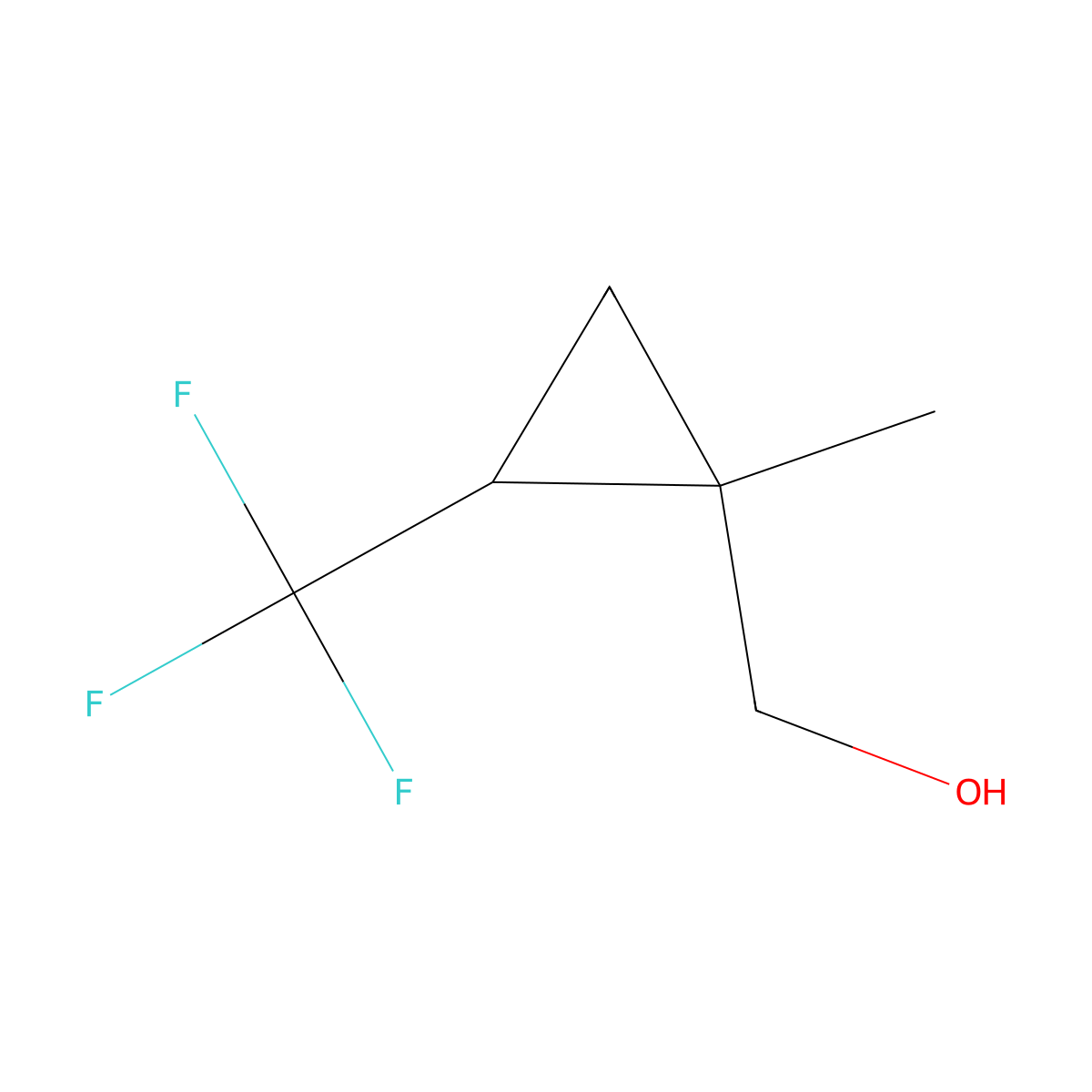 [1-Methyl-2-(trifluoromethyl)cyclopropyl]methanol molecular structure, CAS 2357486-62-3