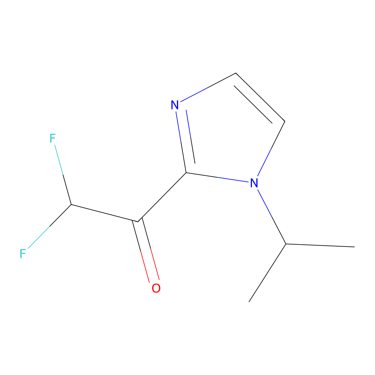 2,2-Difluoro-1-(1-isopropyl-1H-imidazol-2-yl)ethan-1-one molecular structure, CAS 2357562-39-9