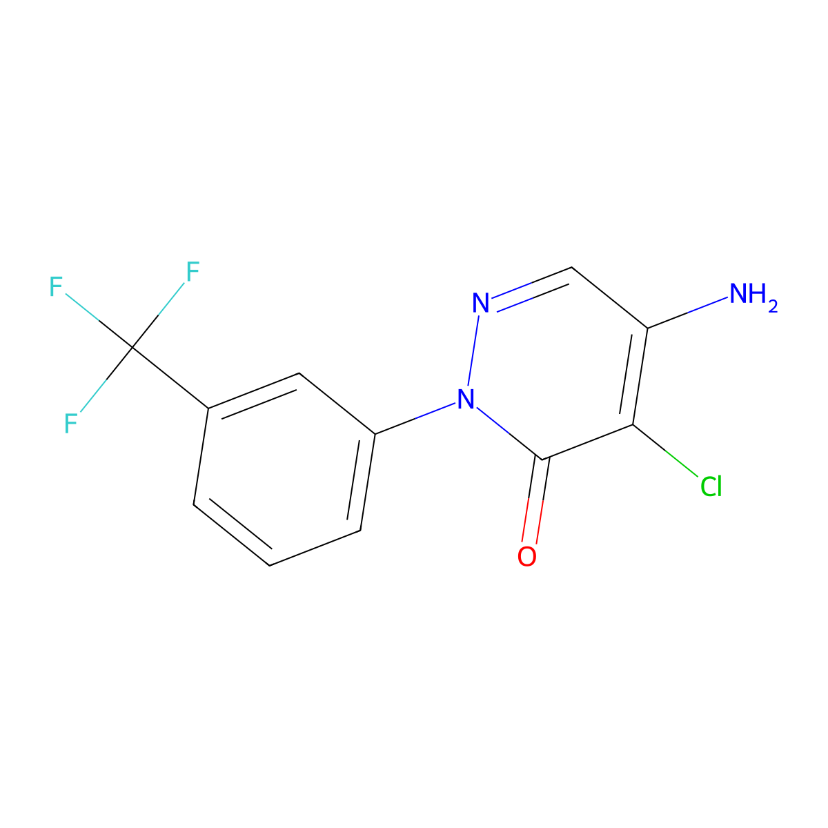 Desmethylnorflurazon molecular structure, CAS 23576-24-1