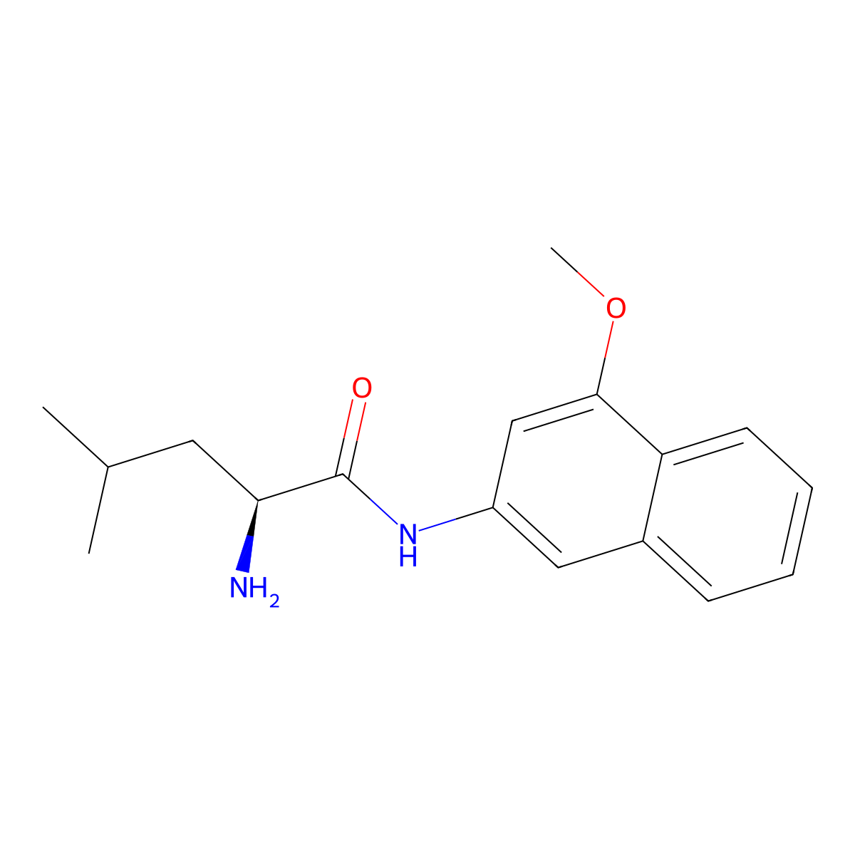 (2S)-2-Amino-N-(4-methoxy-2-naphthalenyl)-4-methylpentanamide molecular structure, CAS 23576-37-6