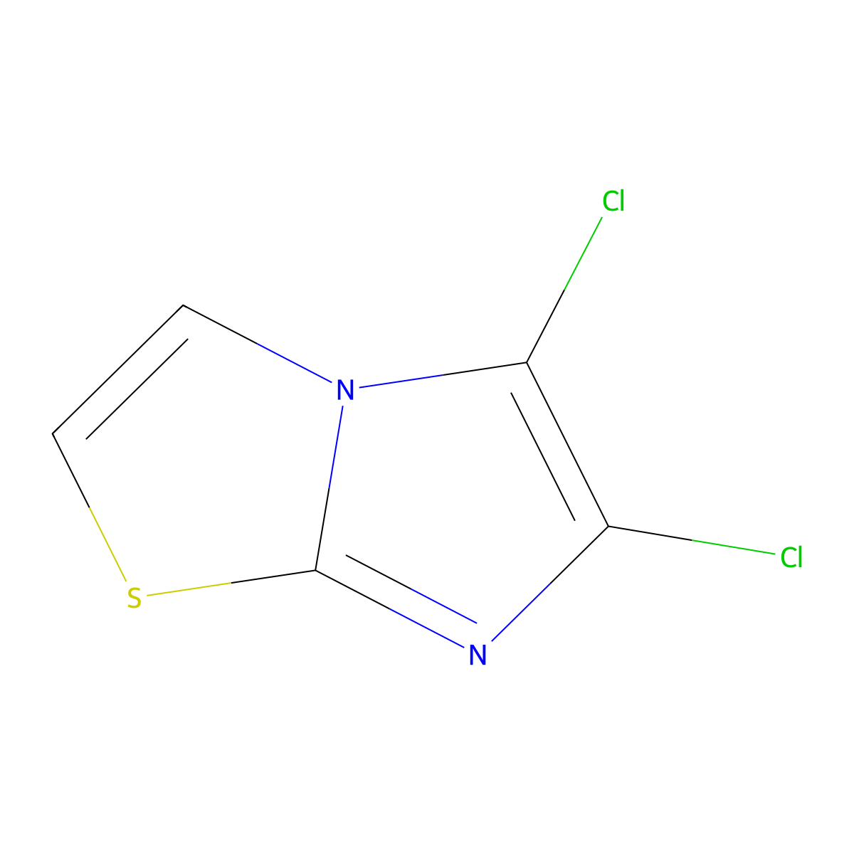 5,6-Dichloroimidazo(2,1-b)(1,3)thiazole molecular structure, CAS 23576-91-2