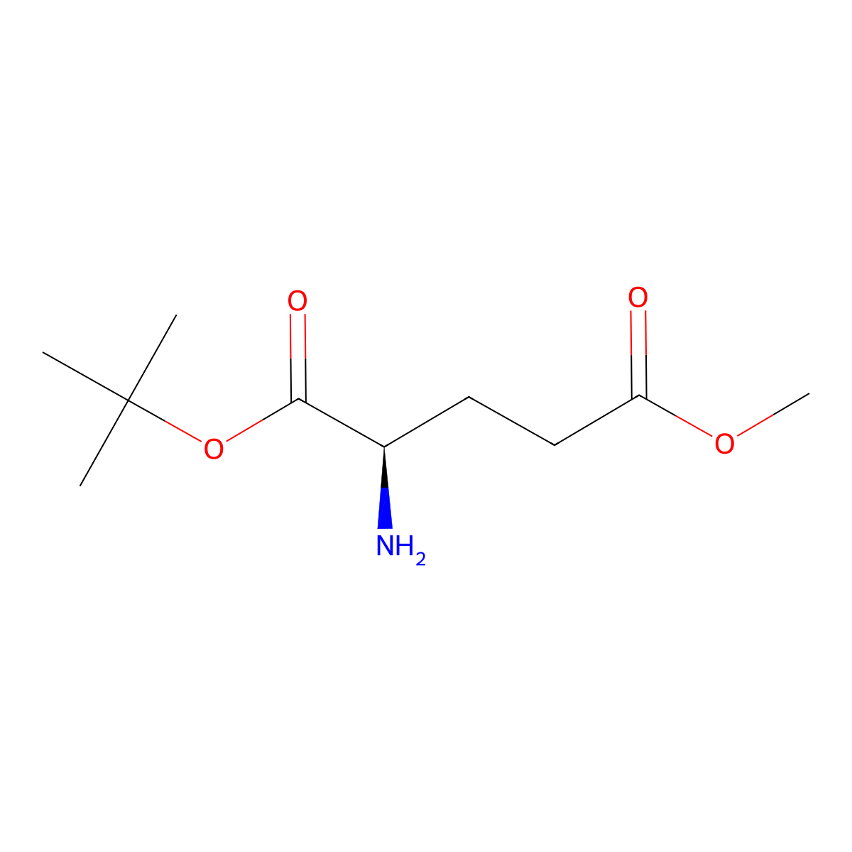 (R)-1-tert-Butyl5-methyl2-aminopentanedioate molecular structure, CAS 23577-91-5