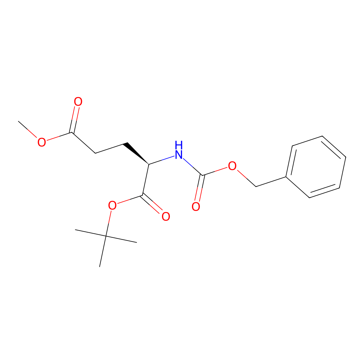 Z-D-Glu(OCH3)-OtBu molecular structure, CAS 23577-92-6