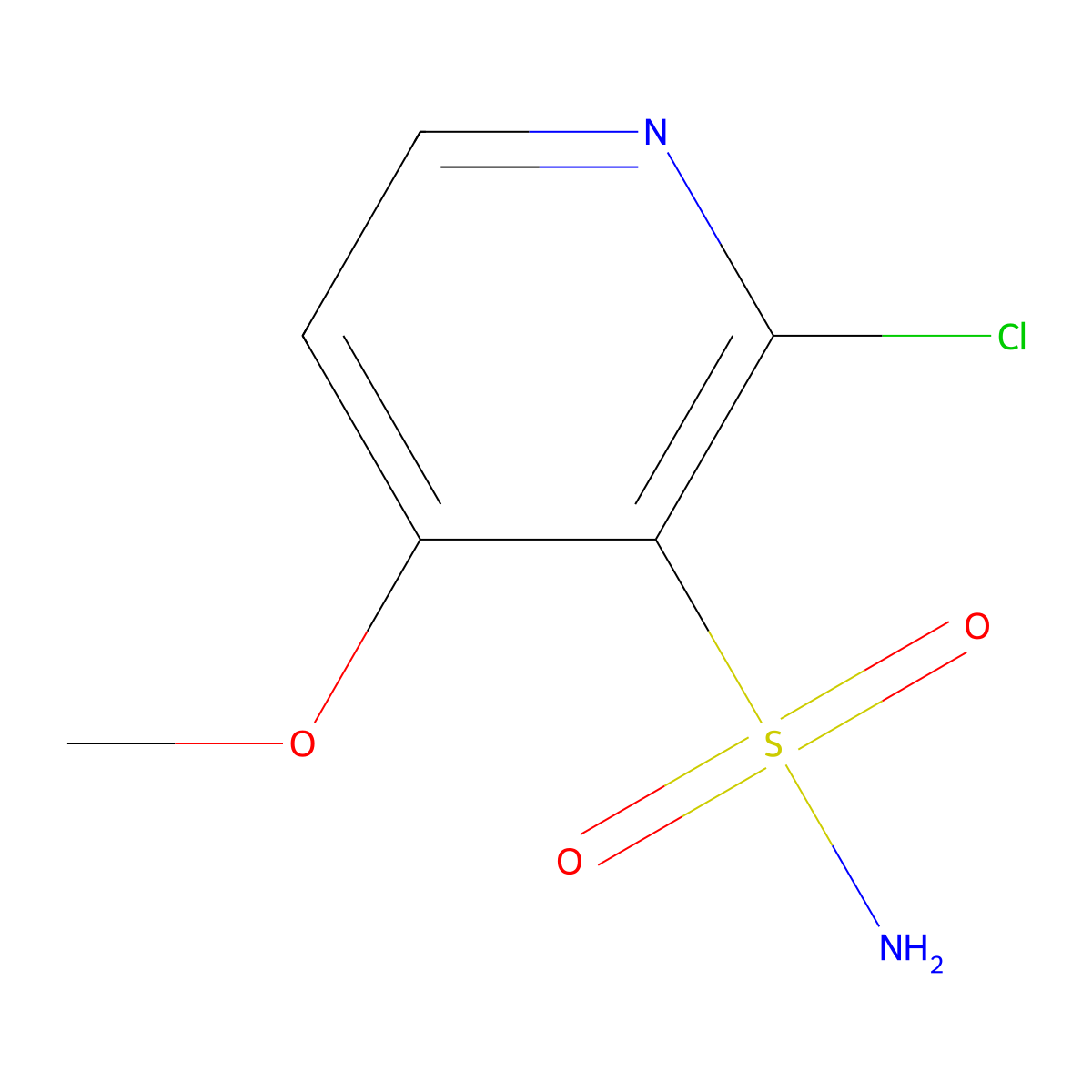 2-Chloro-4-methoxypyridine-3-sulfonamide molecular structure, CAS 2357715-14-9