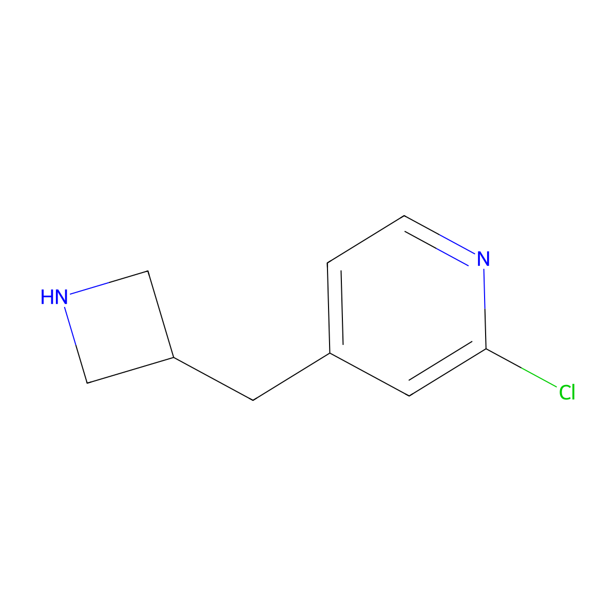 4-(Azetidin-3-ylmethyl)-2-chloropyridine molecular structure, CAS 2357728-08-4