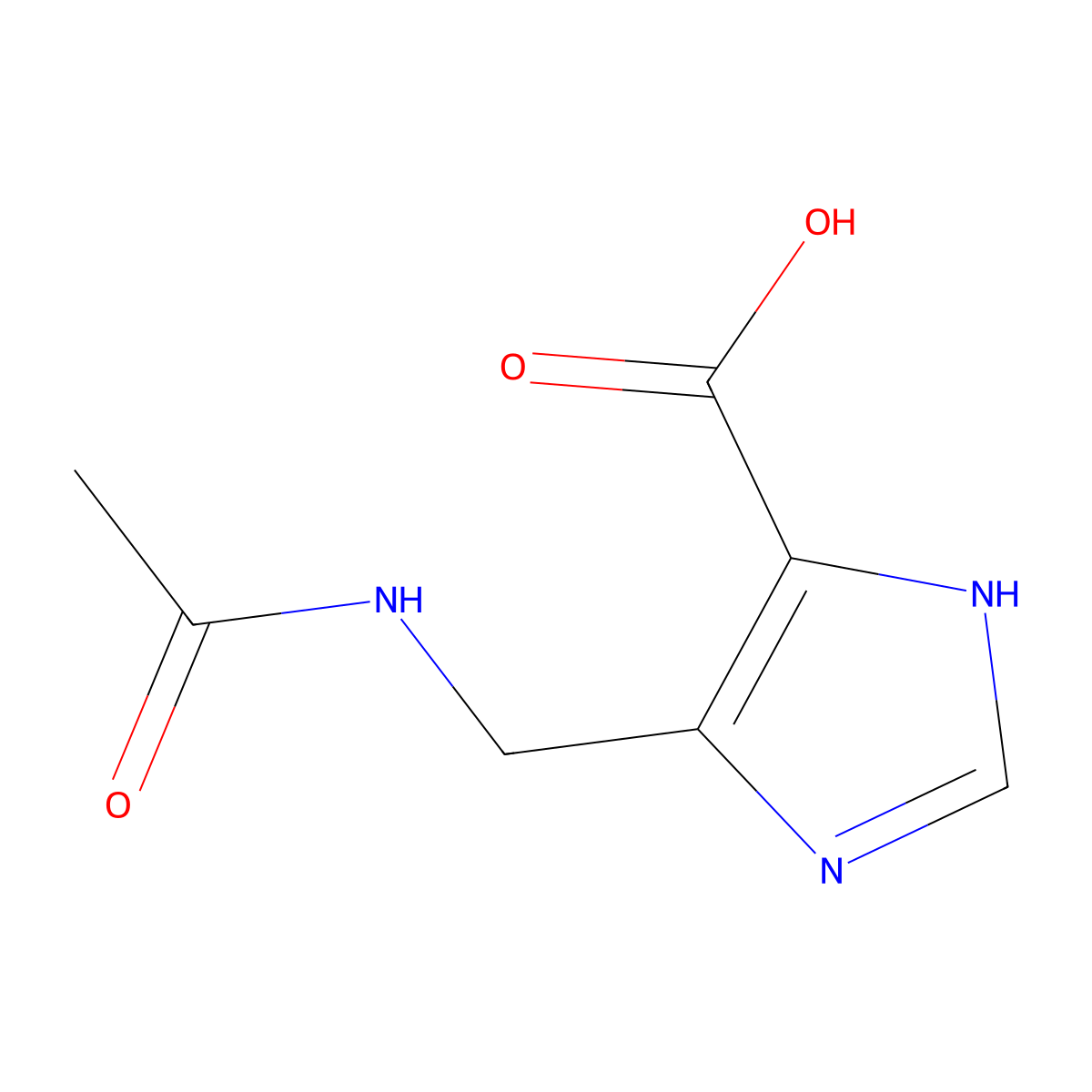 4-(acetamidomethyl)-1H-imidazole-5-carboxylic acid molecular structure, CAS 2357873-86-8