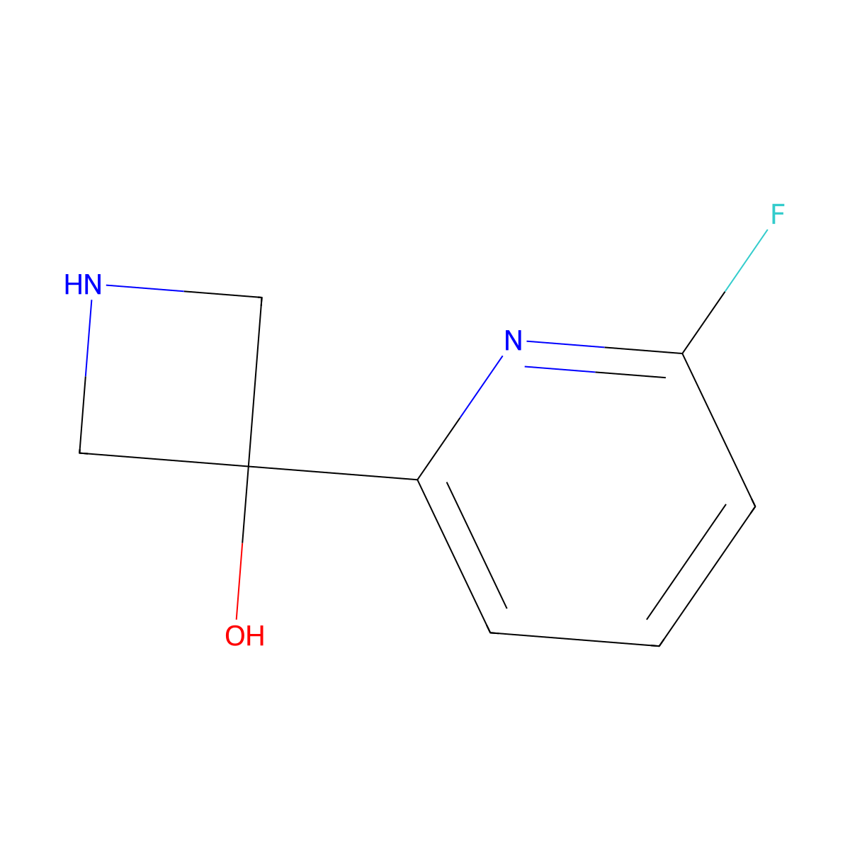 3-(6-Fluoropyridin-2-yl)azetidin-3-ol molecular structure, CAS 2357877-75-7
