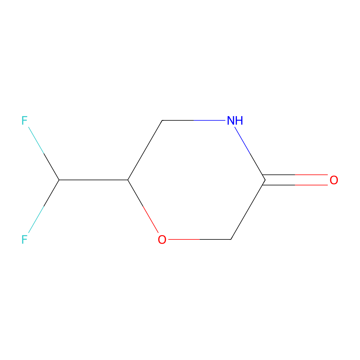 6-(Difluoromethyl)morpholin-3-one molecular structure, CAS 2357885-84-6