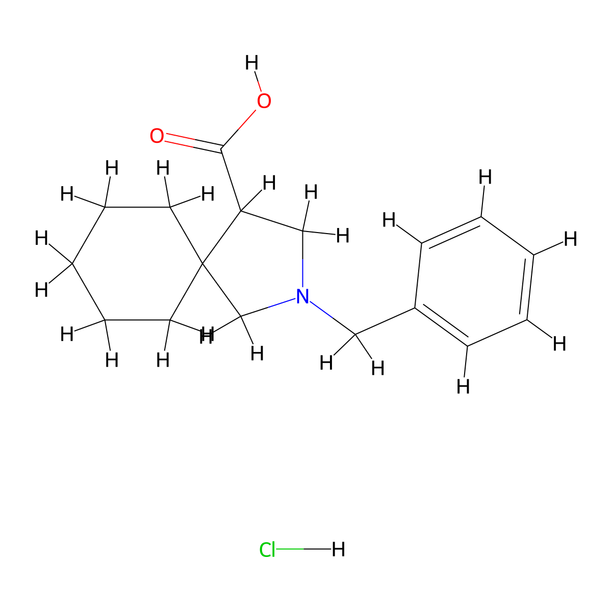 2-Benzyl-2-azaspiro[4.5]decane-4-carboxylic acid hydrochloride molecular structure, CAS 235791-20-5