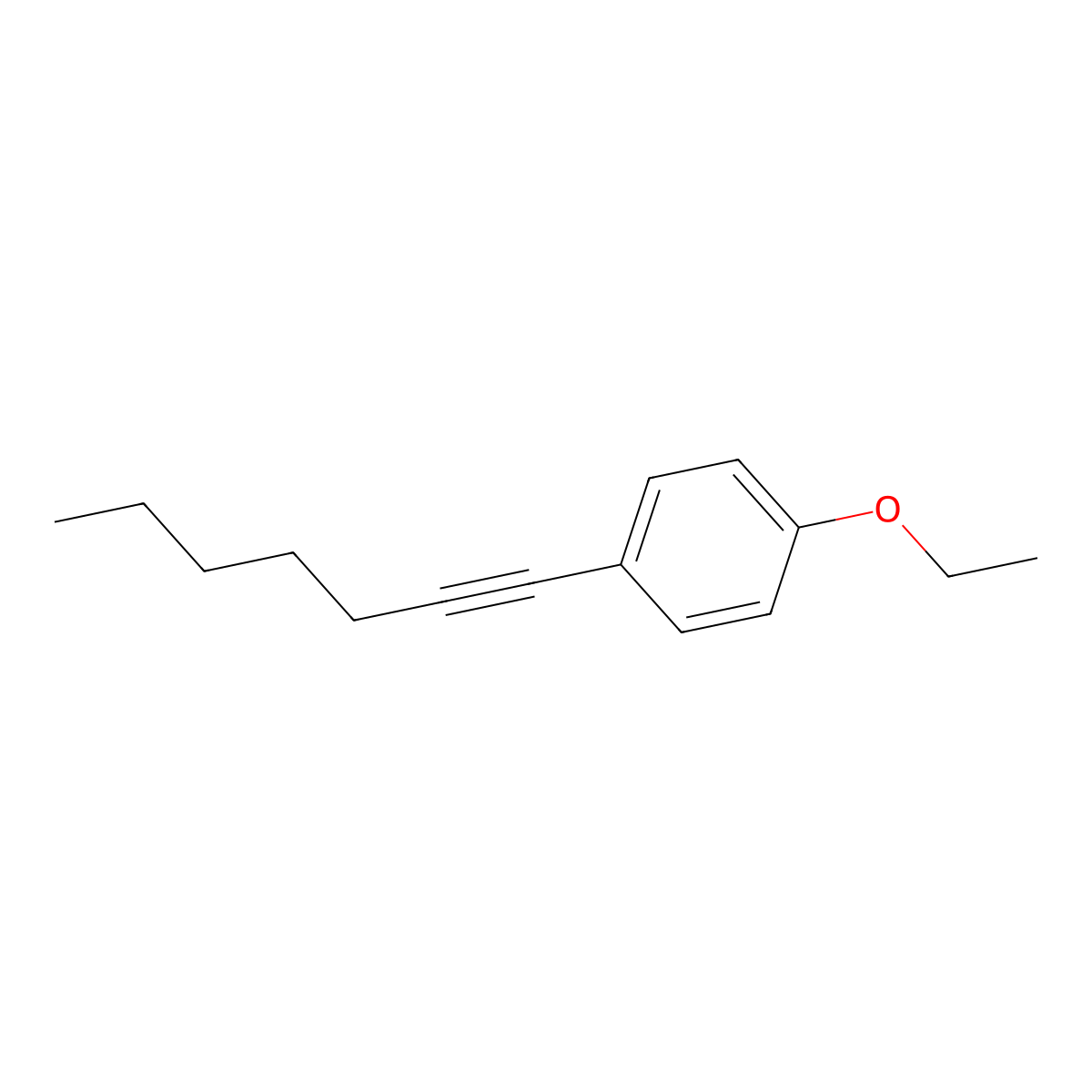 1-Ethoxy-4-(hept-1-YN-1-YL)benzene molecular structure, CAS 235791-31-8