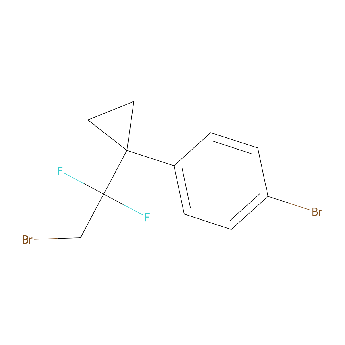 1-Bromo-4-[1-(2-bromo-1,1-difluoroethyl)cyclopropyl]benzene molecular structure, CAS 2357915-75-2