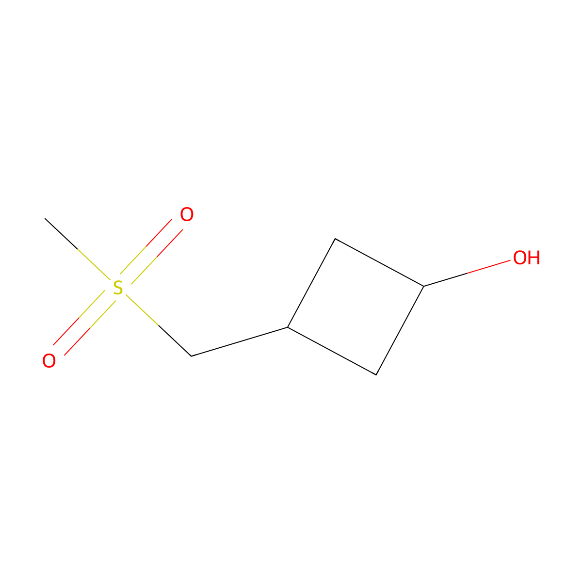3-(Methanesulfonylmethyl)cyclobutan-1-ol molecular structure, CAS 2357963-55-2