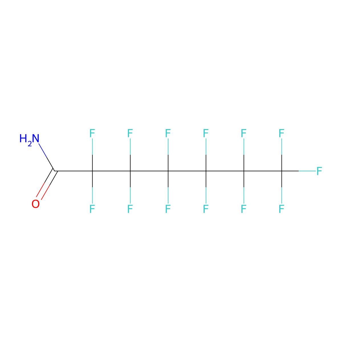 Perfluoroheptanamide molecular structure, CAS 2358-22-7
