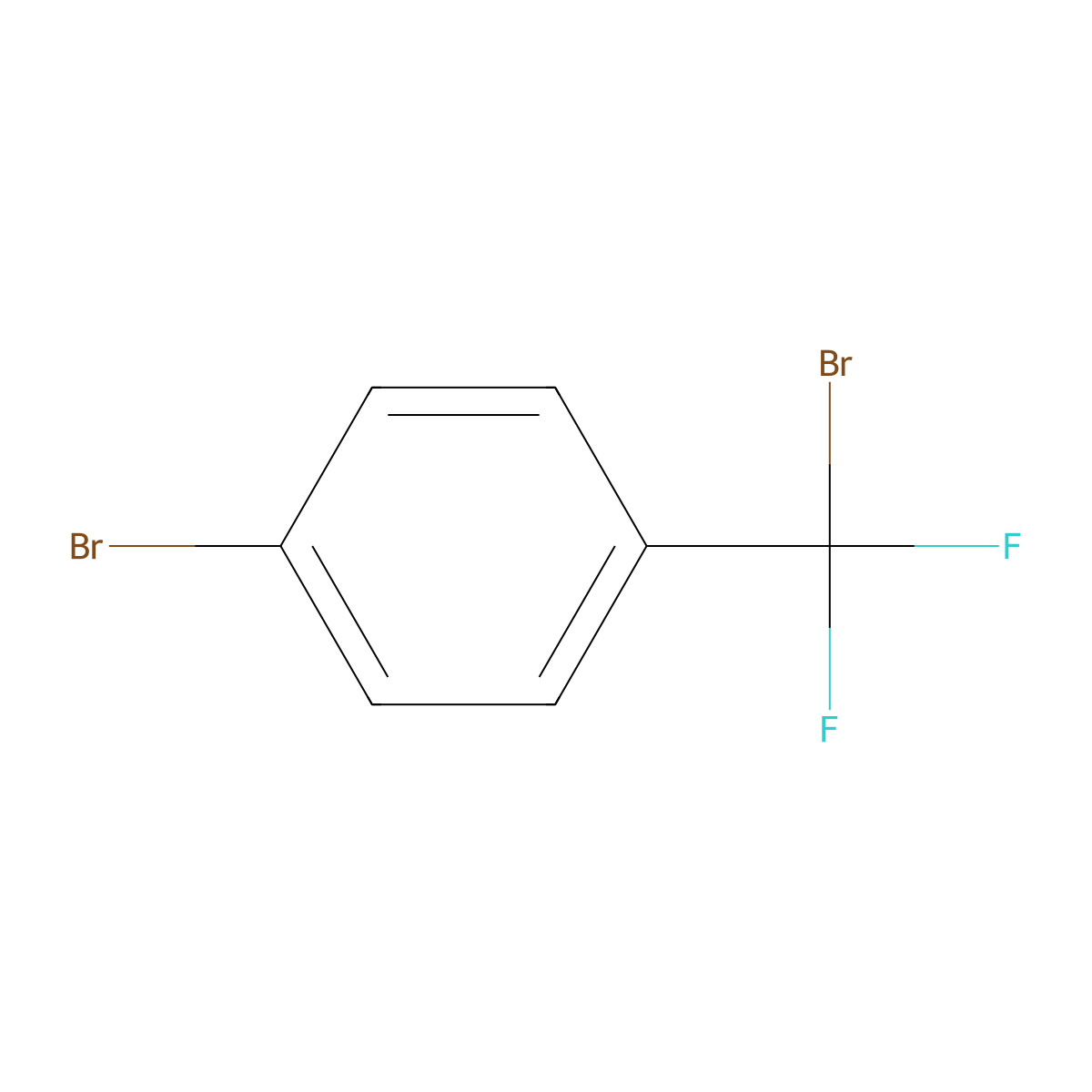 1-Bromo-4-(bromodifluoromethyl)benzene molecular structure, CAS 2358-32-9