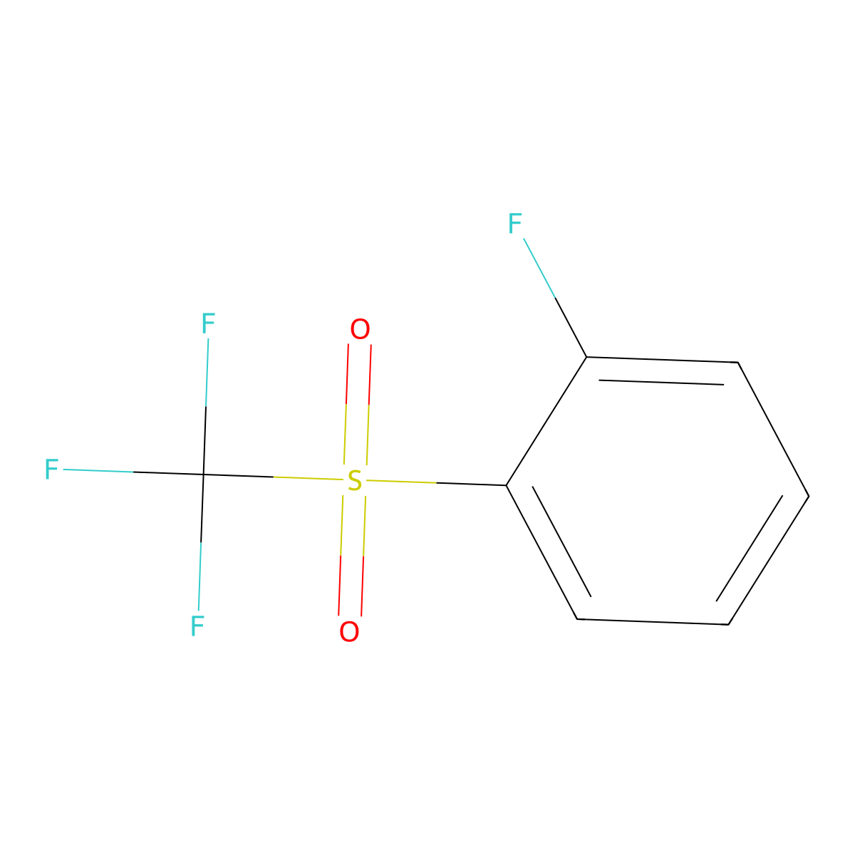 1-Fluoro-2-(trifluoromethylsulfonyl)benzene molecular structure, CAS 2358-41-0