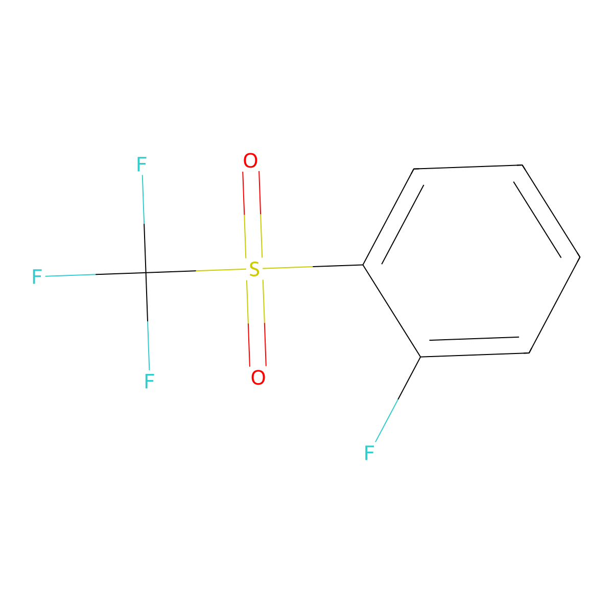 1-Fluoro-2-(trifluoromethylsulfonyl)benzene molecular structure, CAS 2358-41-0