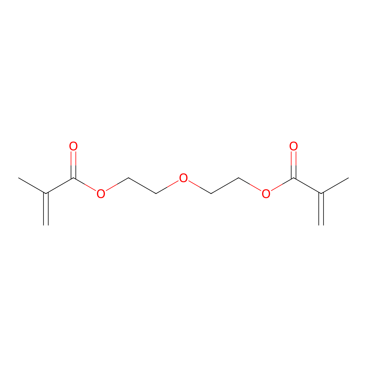 Diethylene glycol dimethacrylate molecular structure, CAS 2358-84-1