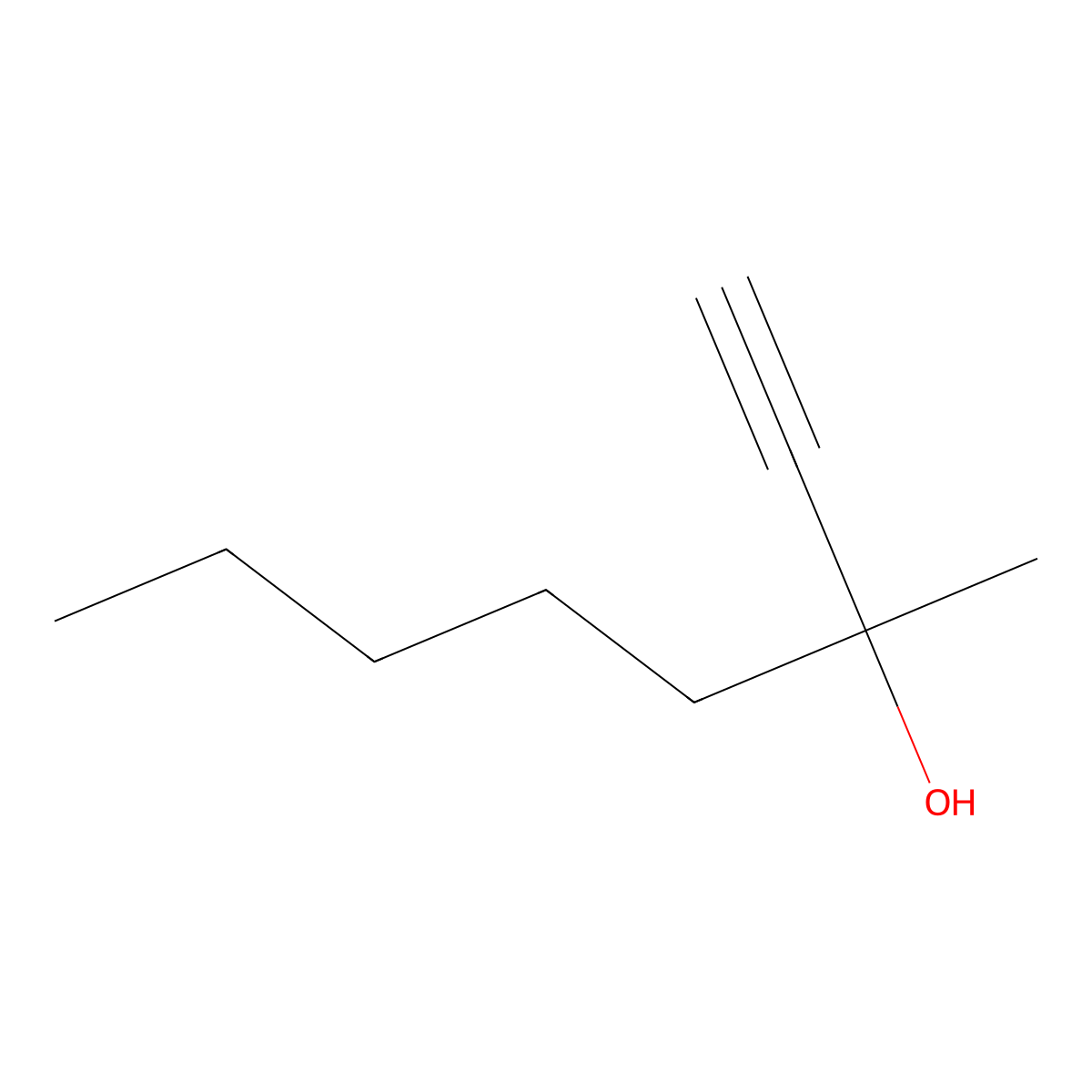 3-Methyl-1-octyn-3-ol molecular structure, CAS 23580-51-0