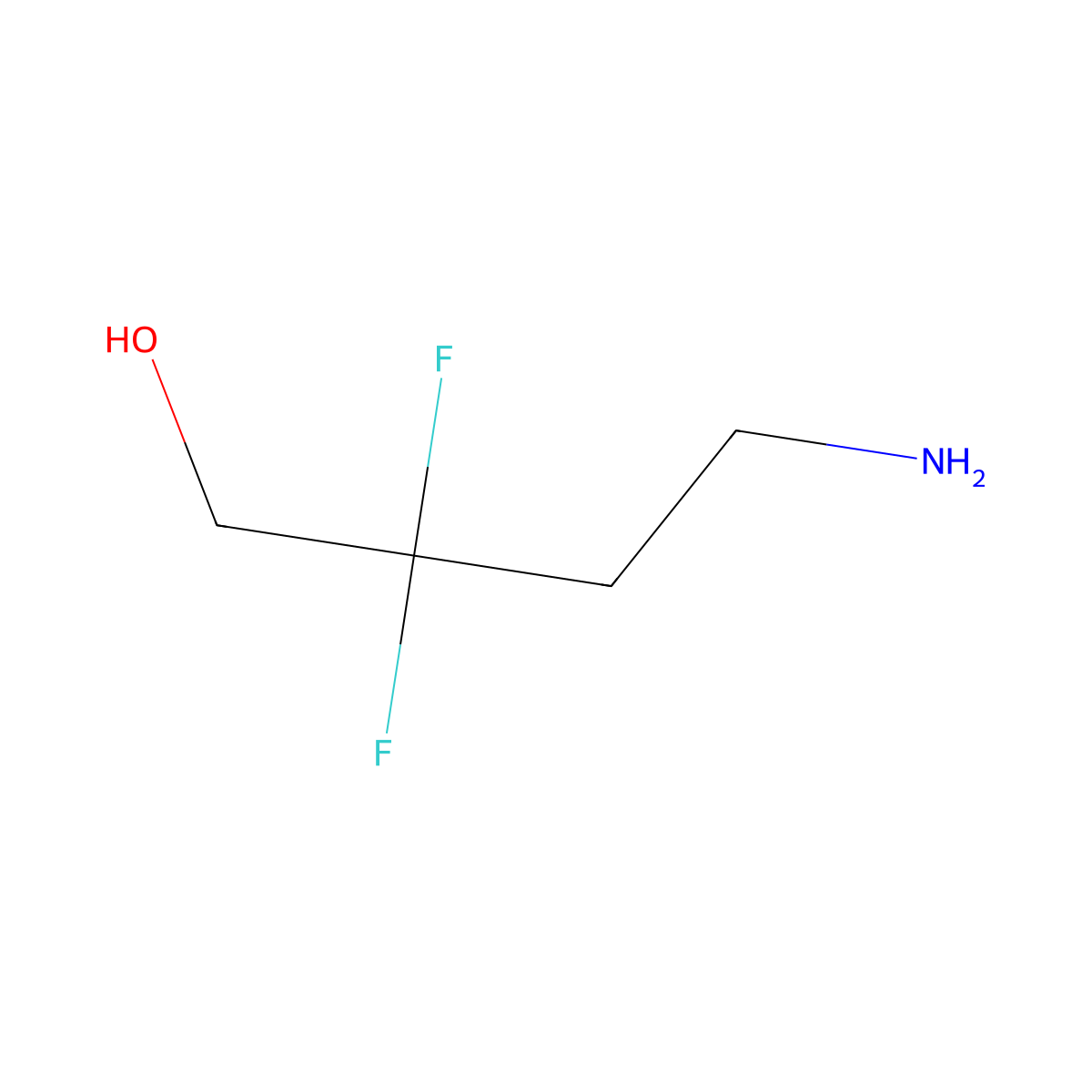 4-Amino-2,2-difluorobutan-1-ol molecular structure, CAS 2358038-28-3