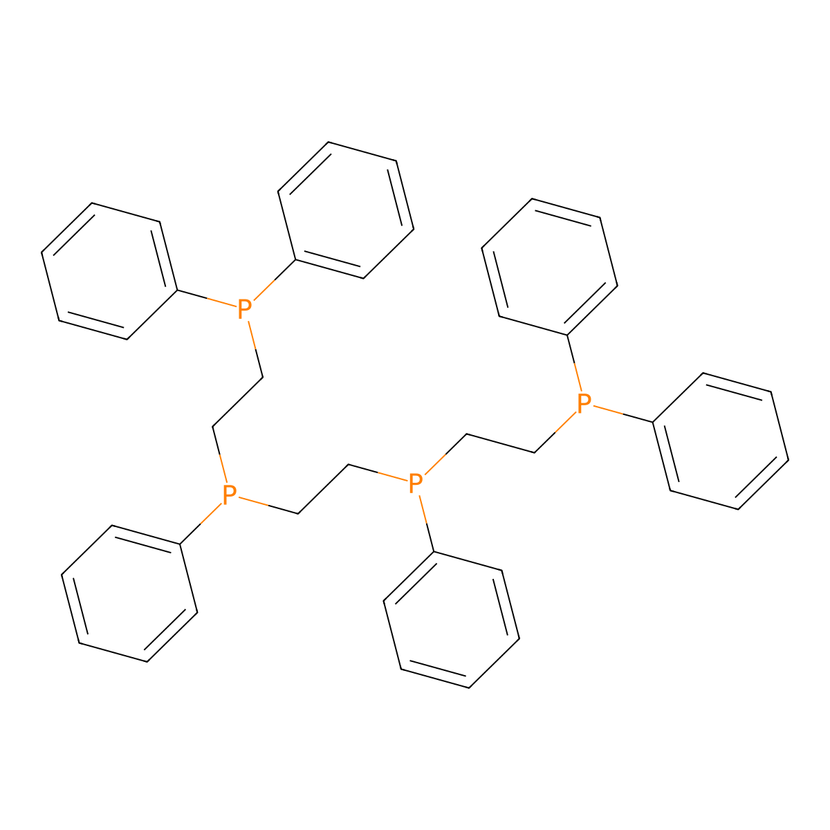 1,1,4,7,10,10-Hexaphenyl-1,4,7,10-tetraphosphadecane molecular structure, CAS 23582-04-9