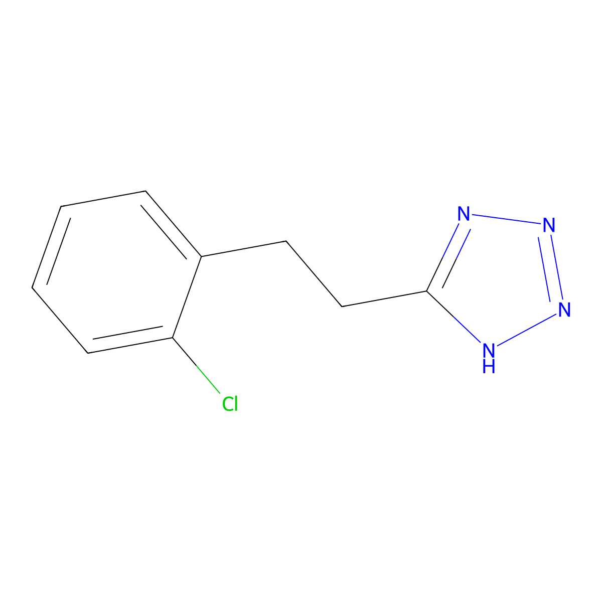 5-(2-Chlorophenethyl)-1H-tetrazole molecular structure, CAS 23582-51-6