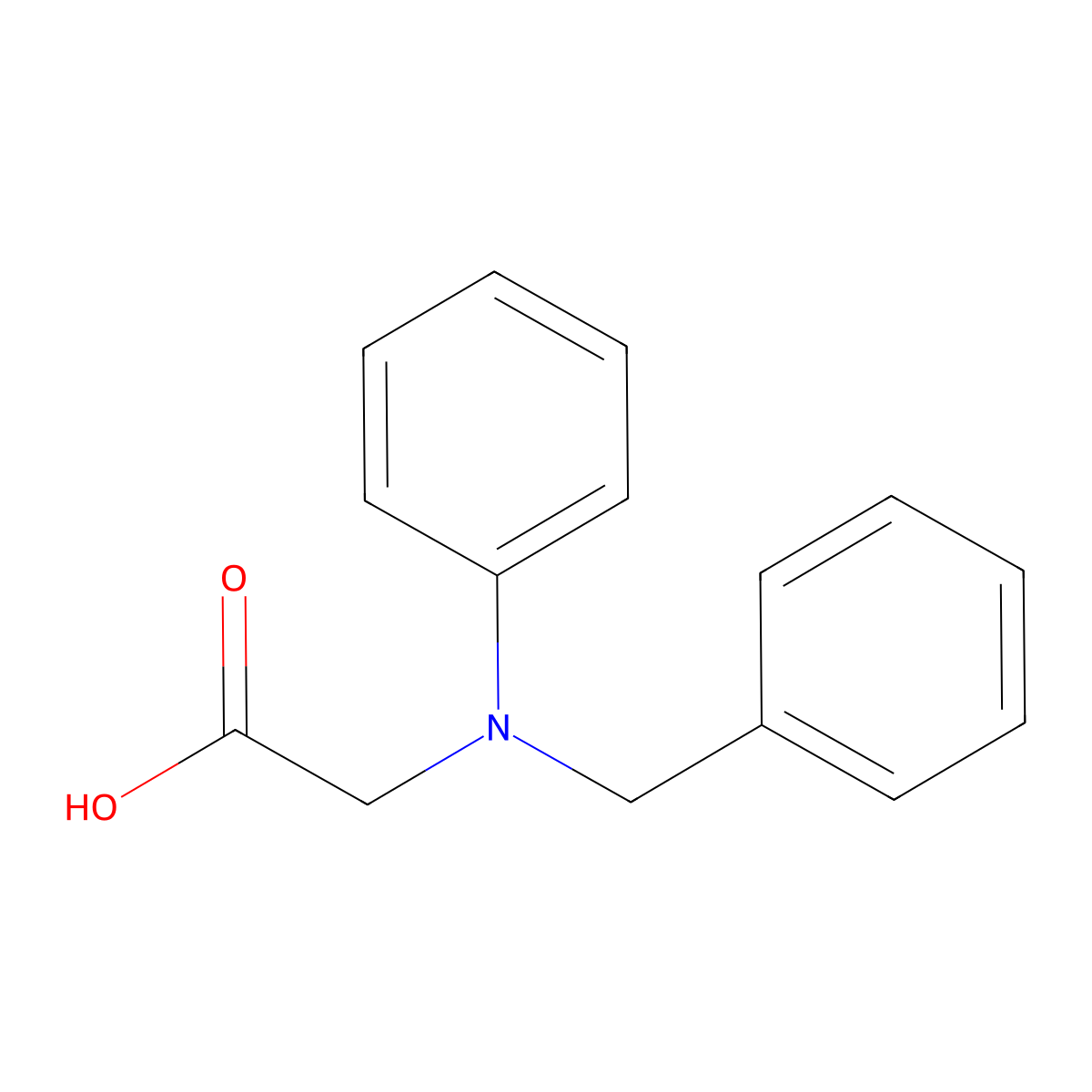 2-[Benzyl(phenyl)amino]acetic acid molecular structure, CAS 23582-63-0