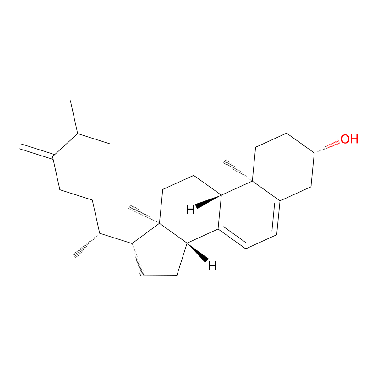 5-Dehydroepisterol molecular structure, CAS 23582-83-4