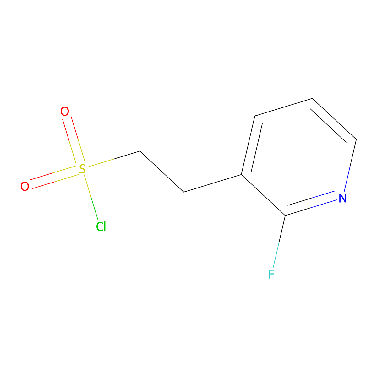 2-(2-Fluoropyridin-3-yl)ethane-1-sulfonyl chloride molecular structure, CAS 2358211-79-5