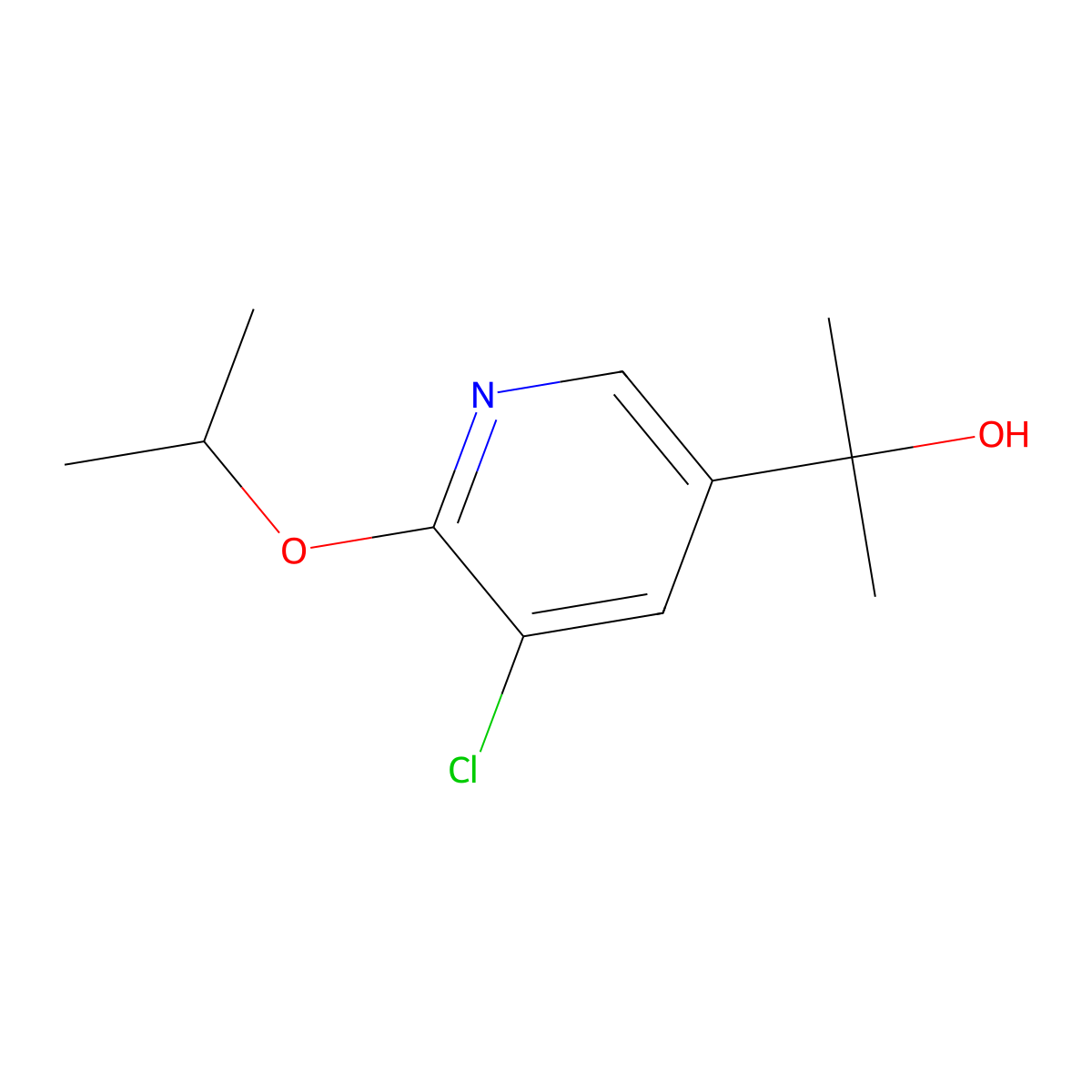 5-Chloro-alpha,alpha-dimethyl-6-(1-methylethoxy)-3-pyridinemethanol molecular structure, CAS 2358335-28-9