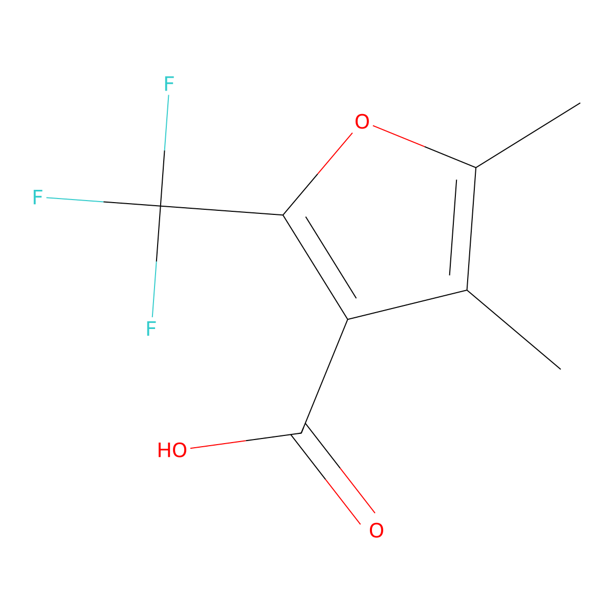 4,5-Dimethyl-2-(trifluoromethyl)furan-3-carboxylic acid molecular structure, CAS 23584-87-4