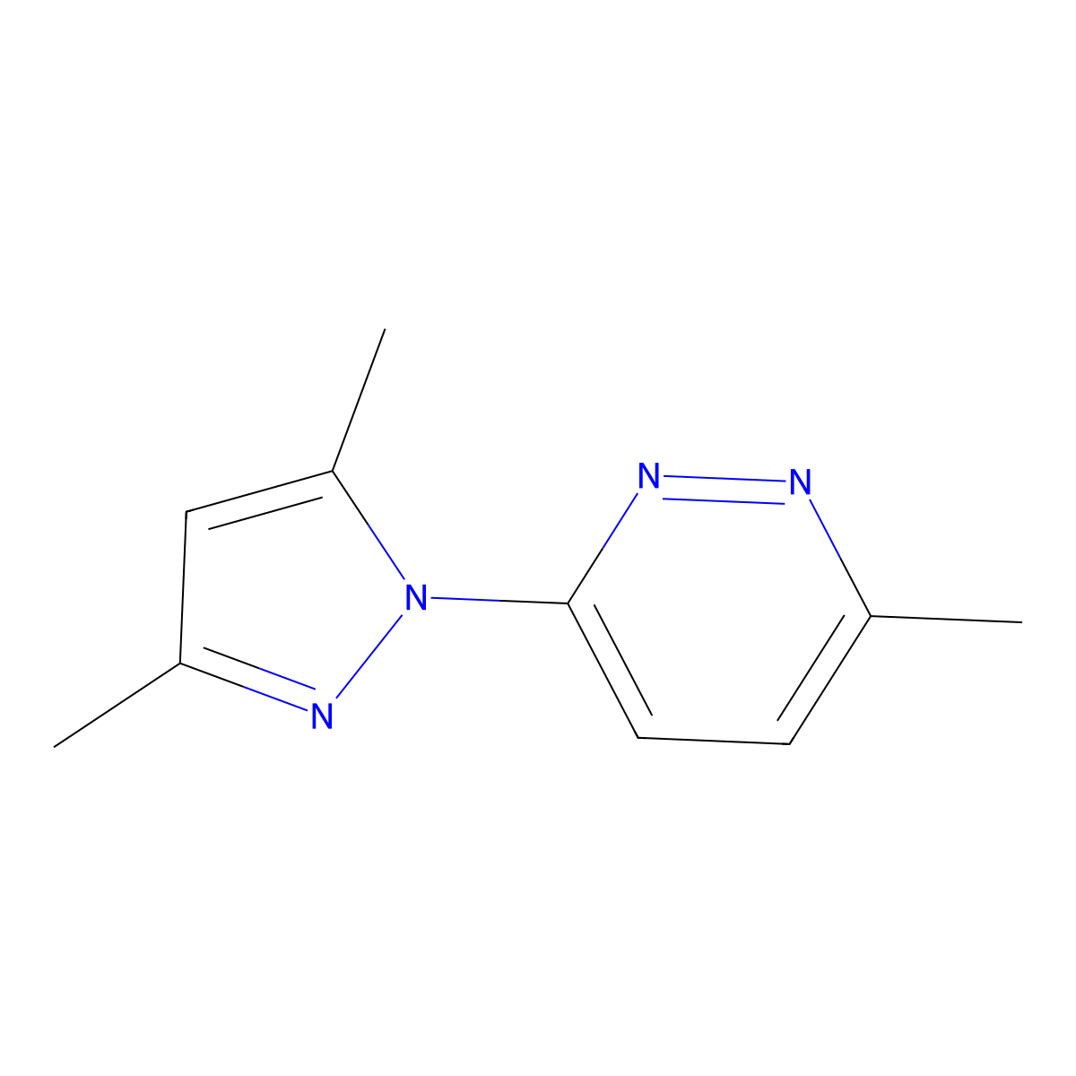 3-(3,5-Dimethylpyrazol-1-yl)-6-methylpyridazine molecular structure, CAS 23585-63-9