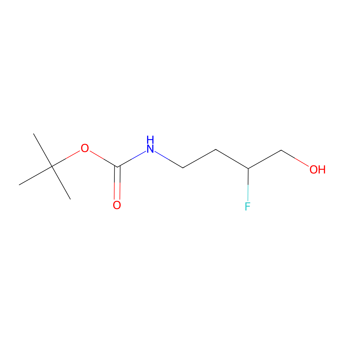 tert-butyl N-(3-fluoro-4-hydroxybutyl)carbamate molecular structure, CAS 2358501-86-5
