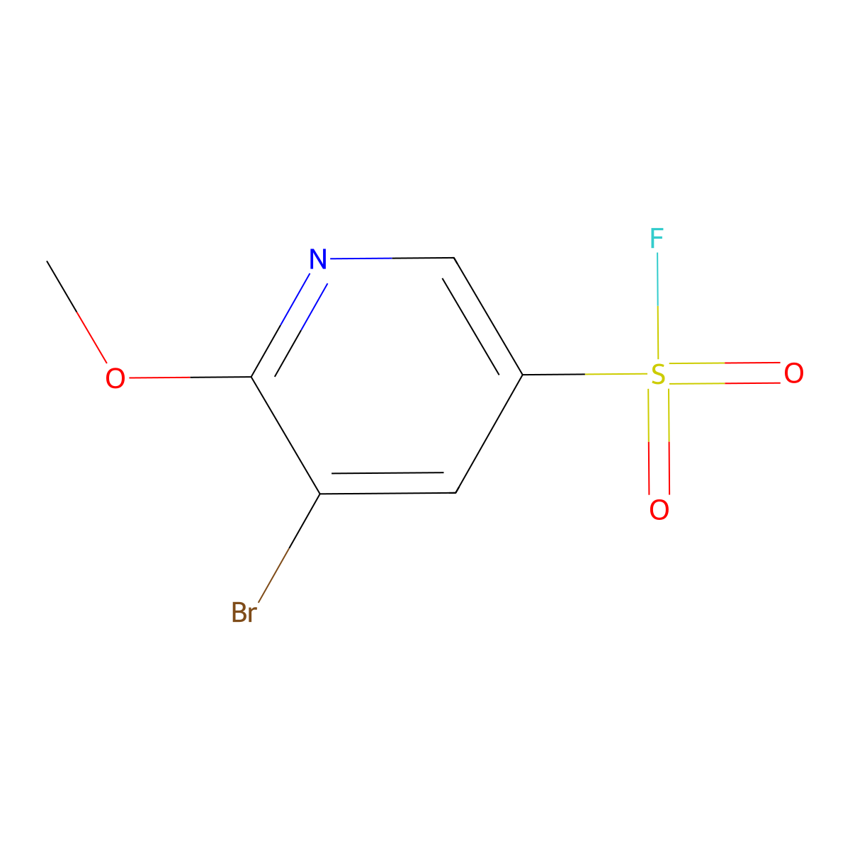 5-Bromo-6-methoxypyridine-3-sulfonyl fluoride molecular structure, CAS 2358550-98-6